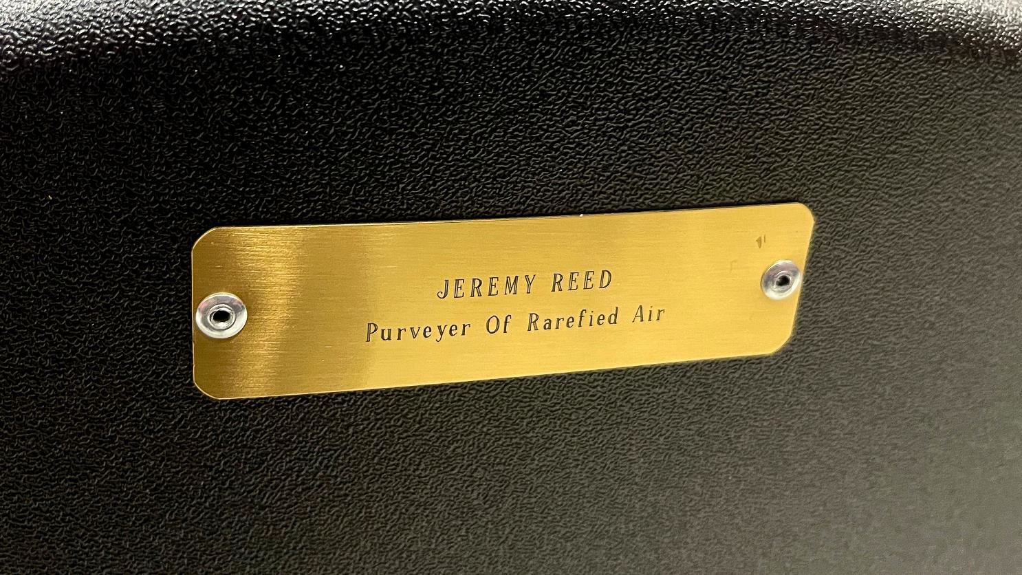 Jeremy Reed dedication plaque